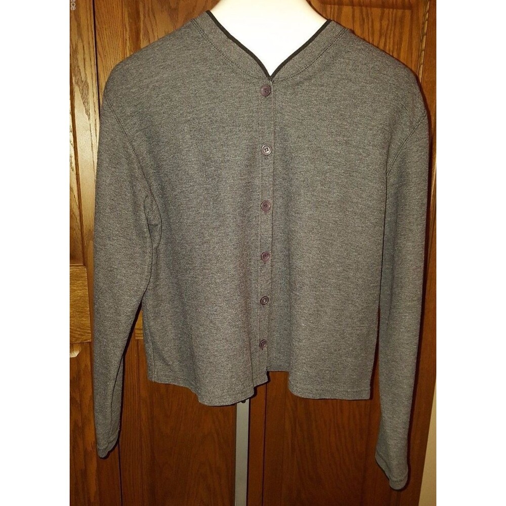 Women's Lee XL X-Large Long Sleeve Button Down Shirt - Great for Layering, Grey